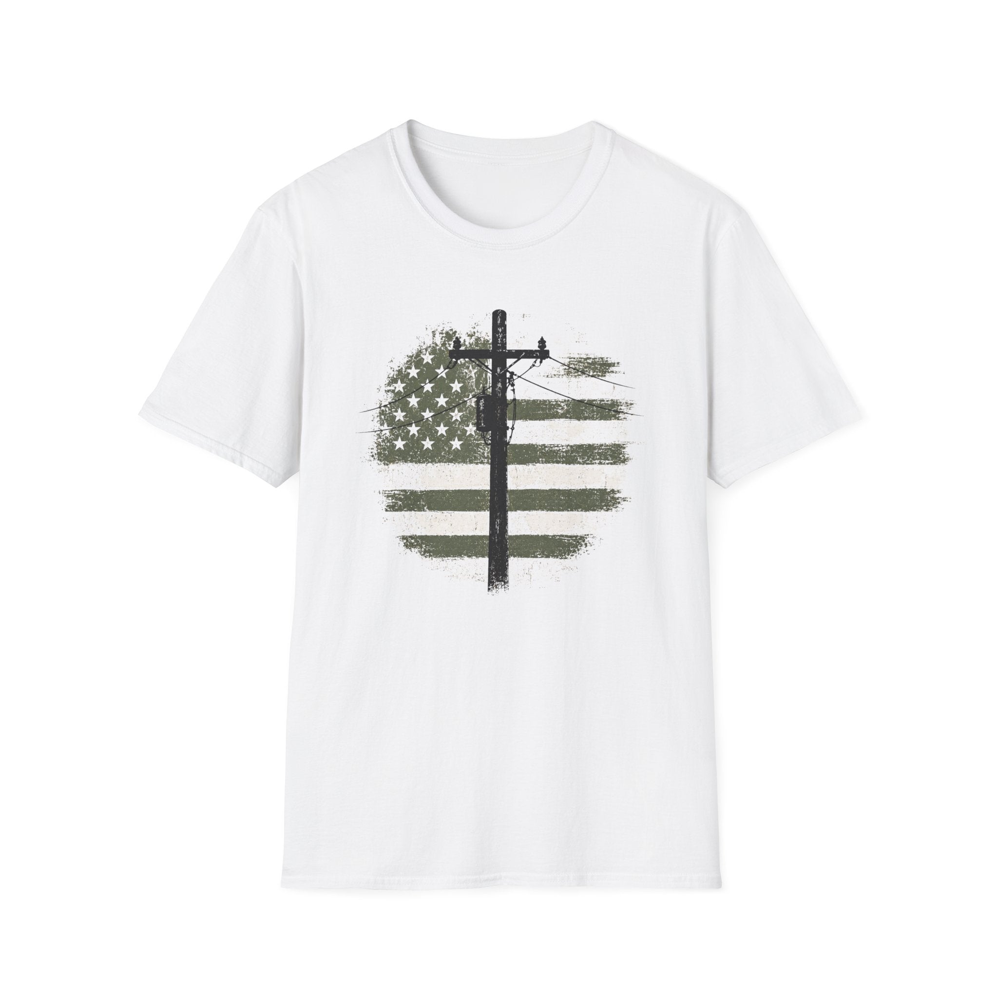American Flag Pole T-Shirt